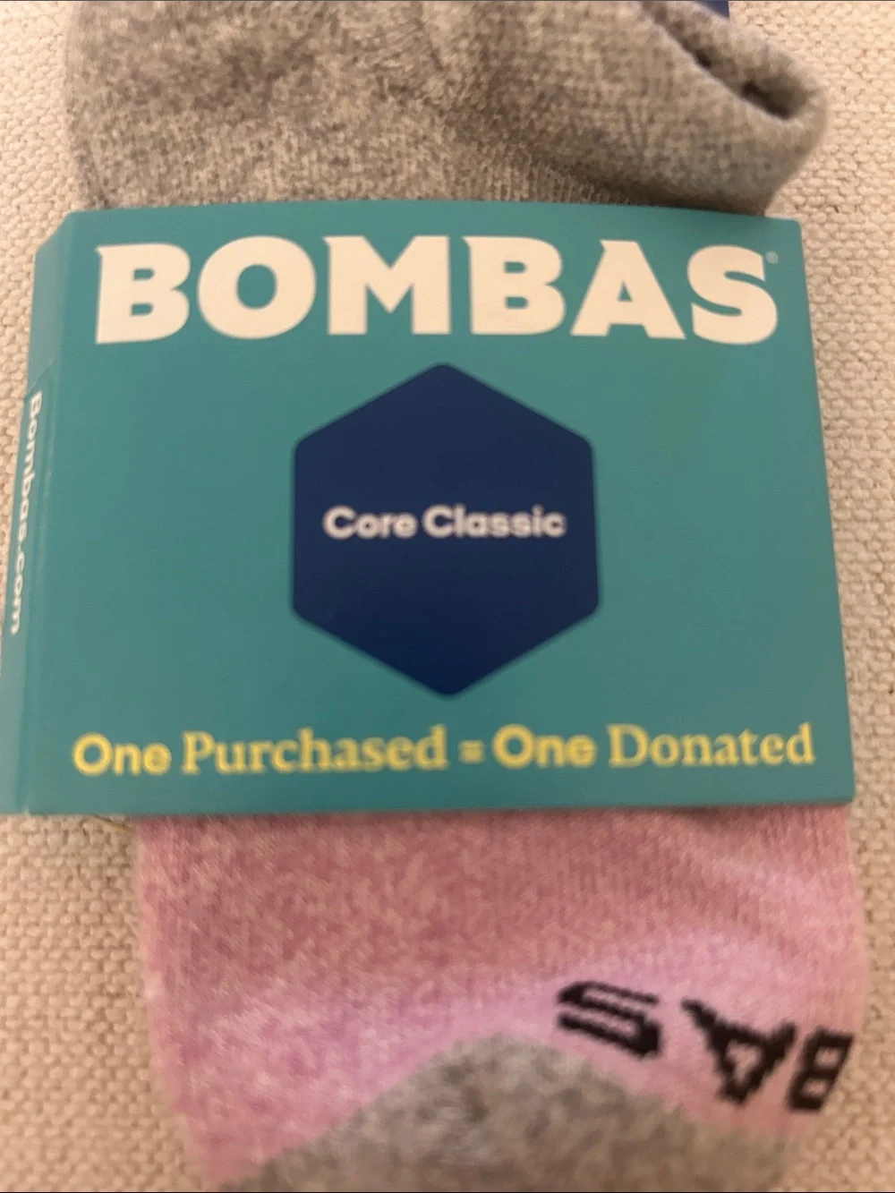 BOMBAS BUNDKE TWO Pair, 1) Ankle grey 2) Quarter pink, SMALLS, NWT